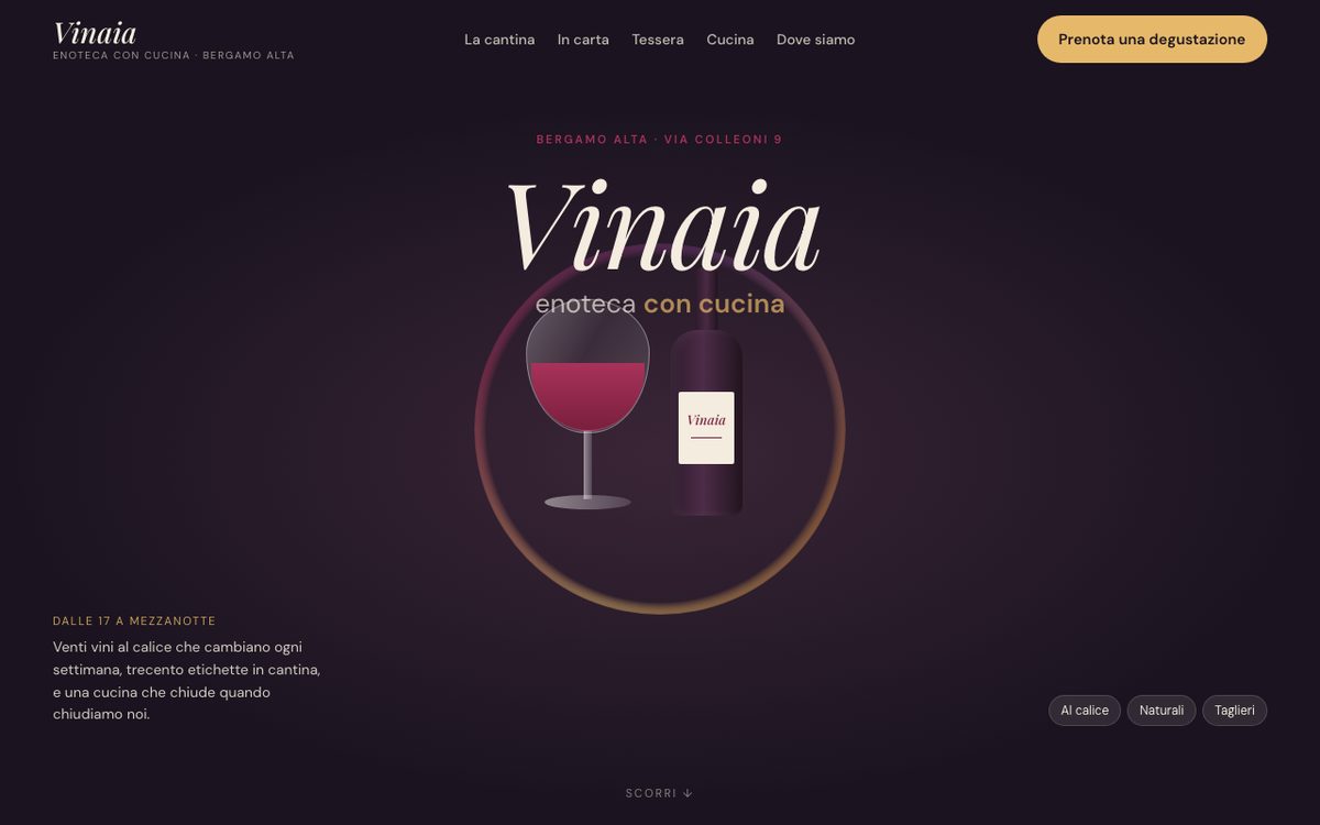 Vinaia — Wine bar with kitchen