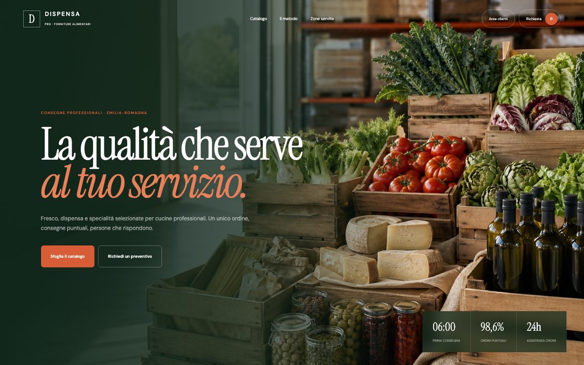 Dispensa Pro — Food supplier (B2B)